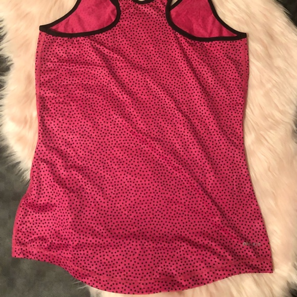 Nike Pro Drifit Pink Polka Dot Racerback Tank Top - Picture 6 of 8